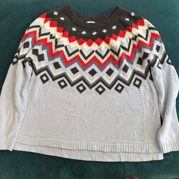 Old Navy XL Fair Isle Sweater Falling Water Pattern - Picture 1 of 8